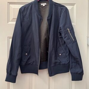 Olivia Grey Blue Bomber Jacket